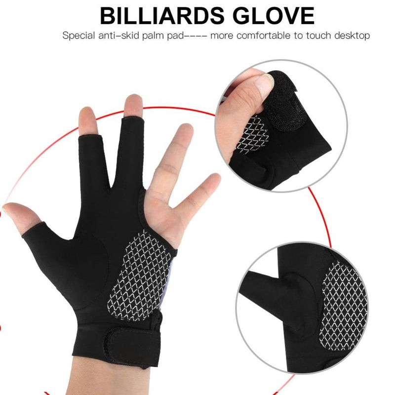 Zerone Billiards Gloves 3-Finger Snooker Pool Cue Glove Billiards Shooters Glove for Men Women(L-Camouflage) - Image 3